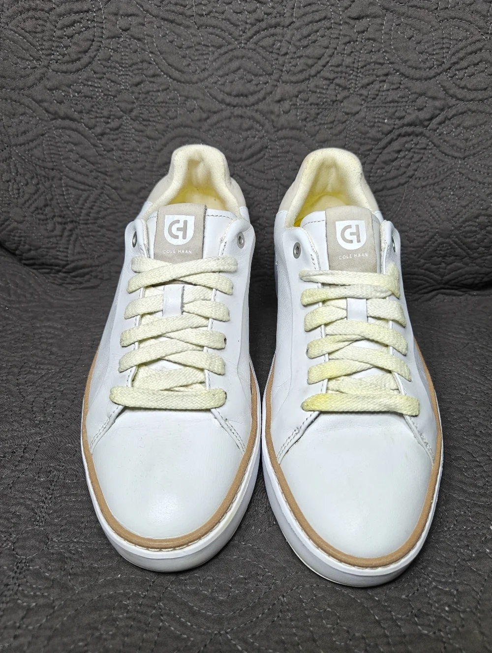 Cole Haan GrandPrø Topspin White Leather Casual Sneaker Lace Up Women's Shoe 8.5